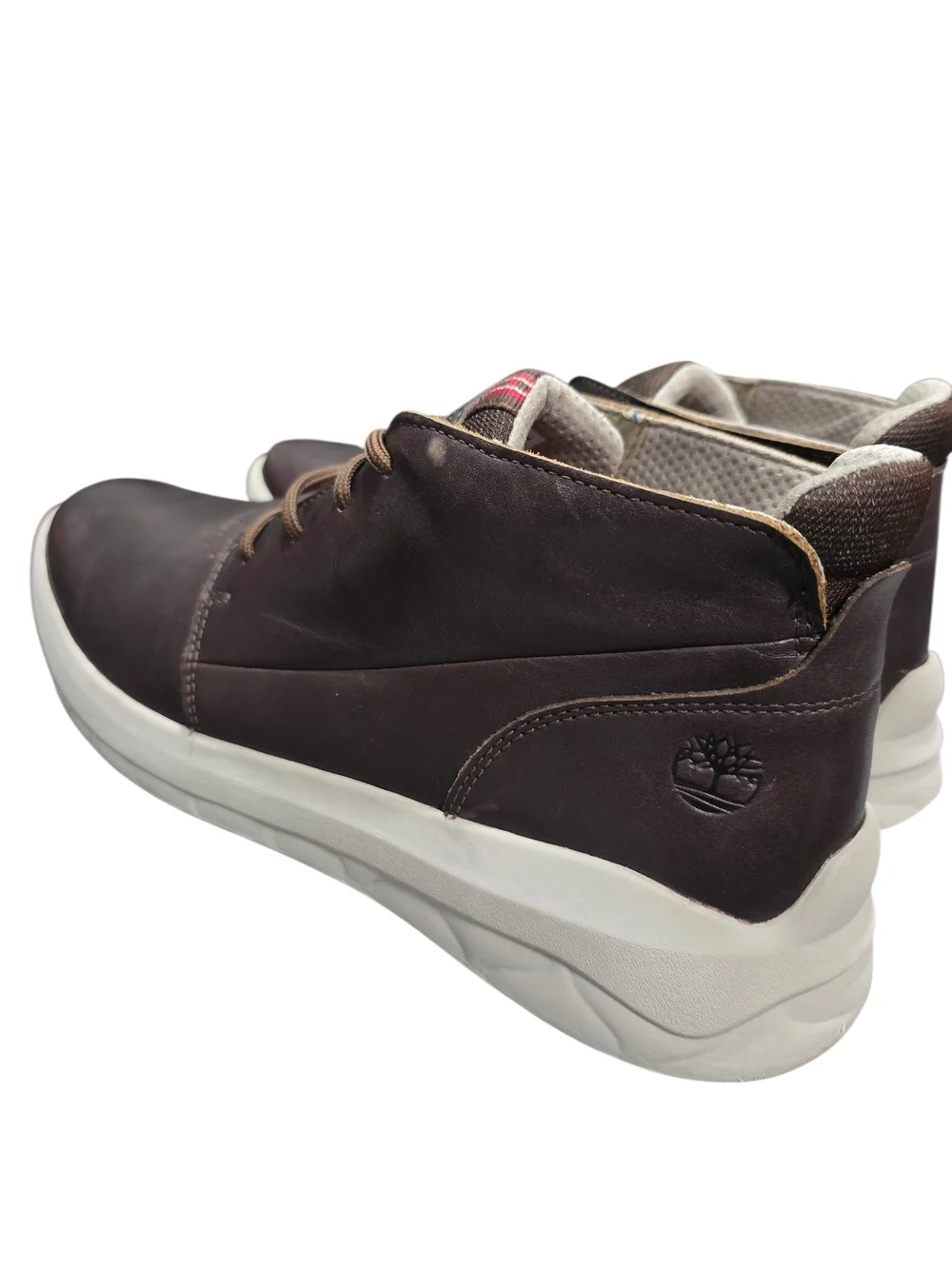 Timberland Size 10 Men's Brastreet Ultra Leather Dark Brown Chukka Boots